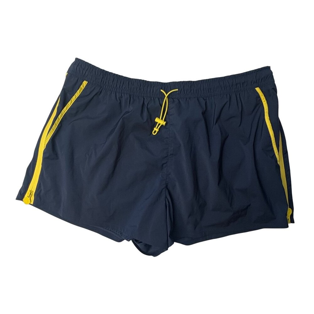 Hunter Navy Swim Shorts Womens Zip Sides Elastic Drawstring‎ XL Mesh Lining